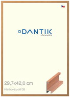 DANTIK frame 29,7 × 42, ALU profile 6035 Cherry veneer plexi clear - Photo Frame