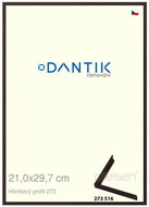 DANTIK frame 21 × 29,7, ALU profile 7273 Wenge veneer dark glass clear - Photo Frame