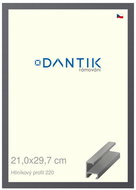 DANTIK frame 21 × 29,7, ALU profile 6220 Steel glass clear - Photo Frame