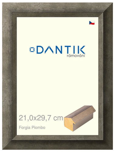 DANTIK frame 21 × 29,7, Forgia Piombo glass clear - Photo Frame - Main image
