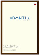 DANTIK frame 21 × 29,7, ALU profile 7269 Brown umber cut glass clear - Photo Frame