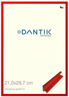 DANTIK frame 21 × 29,7, ALU profile 7001 Red Ferrari glossy glass clear - Photo Frame