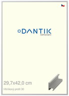 DANTIK frame 29,7 × 42, ALU profile 6030 Silver matt plexi clear - Photo Frame