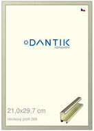 DANTIK frame 21 × 29,7, ALU profile 7269 Grey Pyrite cut glass clear - Photo Frame