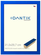 DANTIK frame 21 × 29,7, PASTEL dark blue straight glass clear - Photo Frame