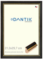DANTIK frame 21 × 29,7, ANIVERSA piccola black AU glass clear - Photo Frame
