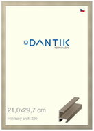 DANTIK frame 21 × 29,7, ALU profile 6220 champagne glass clear - Photo Frame