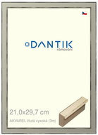 DANTIK frame 21 × 29,7, AKVAREL yellow high glass clear - Photo Frame