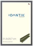 DANTIK frame 21 × 29,7, ALU profile 7003 Platinum matt glass clear - Photo Frame