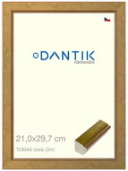 DANTIK frame 21 × 29,7, TOMAS gold glass clear - Photo Frame