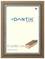 DANTIK frame 21 × 29,7, TAIGA beige glass clear - Photo Frame