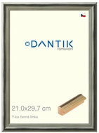 DANTIK frame 21 × 29,7, Y-ka black line glass clear - Photo Frame