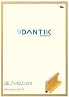 DANTIK frame 29,7 × 42, ALU profile 6035 veneer coloured yellow plexi clear - Photo Frame