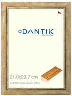 DANTIK frame 21 × 29,7, ANDRE gold middle glass clear - Photo Frame
