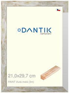 DANTIK frame 21 × 29,7, PAINT yellow small glass clear - Photo Frame
