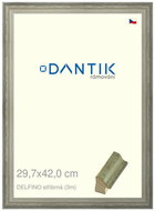 DANTIK frame 29,7 × 42, DELFINO silver plexi clear - Photo Frame
