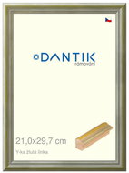 DANTIK frame 21 × 29,7, Y-ka yellow line glass clear - Photo Frame