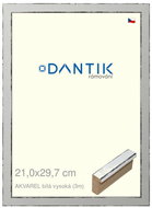 DANTIK frame 21 × 29,7, AKVAREL White high glass clear - Photo Frame
