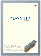 DANTIK frame 21 × 29,7, AKVAREL blue high glass clear - Photo Frame