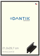 DANTIK frame 21 × 29,7, ALU profile 6030 veneer black glass clear - Photo Frame