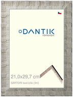 DANTIK frame 21 × 29,7, SARTORI bone. white clear glass - Photo Frame