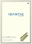 DANTIK frame 21 × 29,7, ALU profile 7269 gold matt glass clear - Photo Frame