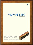 DANTIK frame 21 × 29,7, GRAFIC bronze high glass clear - Photo Frame
