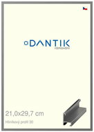 DANTIK frame 21 × 29,7, ALU profile 6030 Steel glass clear - Photo Frame