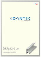 DANTIK frame 29,7 × 42, ALU profile 6220 Silver matt plexi clear - Photo Frame