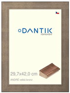 DANTIK frame 29,7 × 42, ANDRÉ big bronze plexi clear - Photo Frame