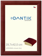 DANTIK frame 29,7 × 42, LEDVINKA burgundy plexi clear - Photo Frame