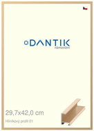 DANTIK frame 29,7 × 42, ALU profile 6001 gold glossy plexi clear - Photo Frame