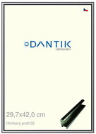 DANTIK frame 29,7 × 42, ALU profile 7002 Grey glossy plexi clear - Photo Frame