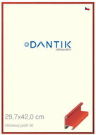 DANTIK frame 29,7 × 42, ALU profile 6030 veneer coloured red cherry plexi clear - Photo Frame