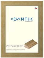 DANTIK frame 29,7 × 42, ANDRÉ large antique silver plexi clear - Photo Frame