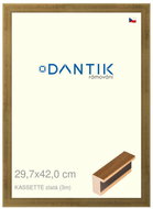 DANTIK frame 29,7 × 42, KASSETTE gold plexi clear - Photo Frame