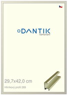 DANTIK frame 29,7 × 42, ALU profile 7269 gold matt plexi clear - Photo Frame
