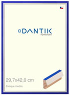 DANTIK frame 29,7 × 42, EVOQUE blue plexi clear - Photo Frame