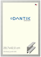 DANTIK frame 29,7 × 42, ALU profile 6240 Silver matt plexi clear - Photo Frame