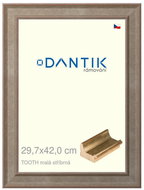 DANTIK frame 29,7 × 42, TOOTH small silver plexi clear - Photo Frame