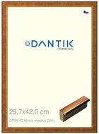 DANTIK frame 29,7 × 42, GRAFIC bronze high plexi clear - Photo Frame