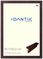DANTIK frame 29,7 × 42, FC brown high plexi clear - Photo Frame