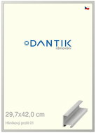 DANTIK frame 29,7 × 42, ALU profile 6001 Silver matt plexi clear - Photo Frame