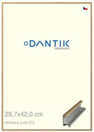 DANTIK frame 29,7 × 42, ALU profile 7273 Oak veneer plexi clear - Photo Frame