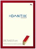 DANTIK frame 29,7 × 42, PERLA red glossy high plexi clear - Photo Frame
