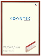 DANTIK frame 29,7 × 42, EVOQUE red plexi clear - Photo Frame