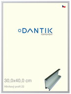 DANTIK frame 30 × 40, ALU profile 7022 Silver matt plexi clear - Photo Frame