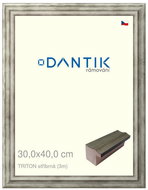 DANTIK frame 30 × 40, TRITON silver plexi clear - Photo Frame