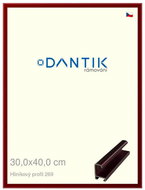 DANTIK frame 30 × 40, ALU profile 7269 Red Ruby polished plexi clear - Photo Frame
