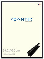 DANTIK frame 30 × 40, ALU profile 7002 Black matt plexi clear - Photo Frame